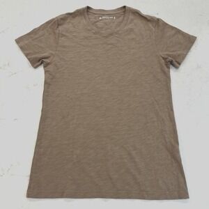 American Giant NWOT Premium Slub Crew Neck Tee Womens S Brown Short Sleeve
